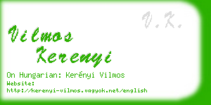 vilmos kerenyi business card